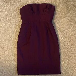 JCrew  Strapless Burgundy  Dress
